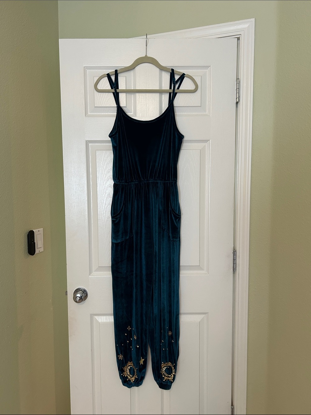 Lenni the Label Velvet Celestial beaded Jumpsuit